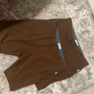 Onia Brown Classic Chino Shorts